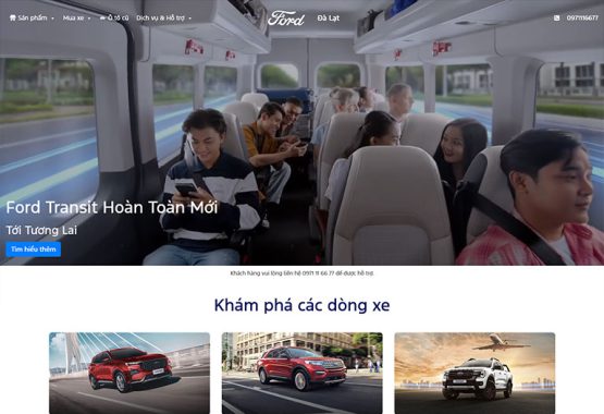 Mẫu web ô tô Đà Lạt Ford