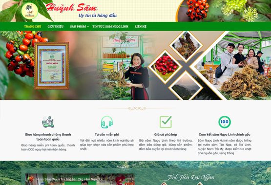 Mẫu web sân ngọc linh Huỳnh Sâm