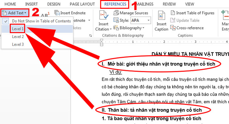 level 1 Chọn Level 1